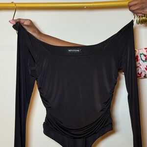 PrettyLittleThing Elegant Black Bodysuit